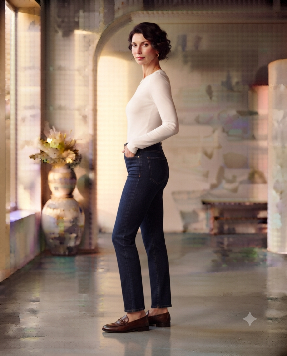 Women's Premium Straight Fit Jeans - Image 2
