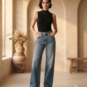 Women's Premium High-Waist Wide Leg Jeans
