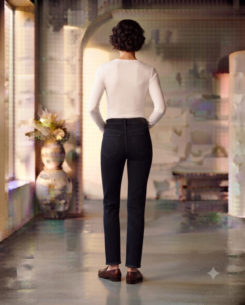 Women's Premium Straight Fit Jeans - Image 3